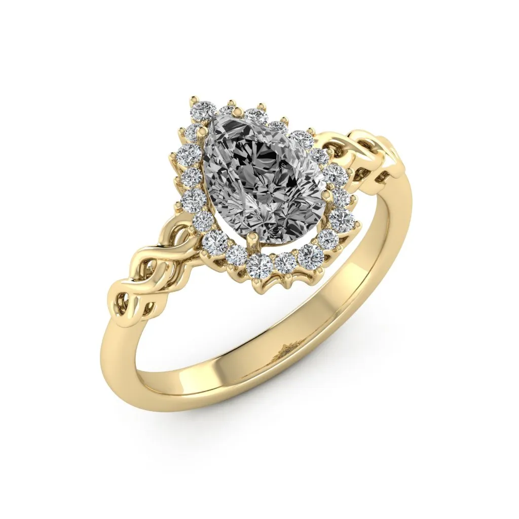 1.73 d.e.w cts Christie Moissanite Ring