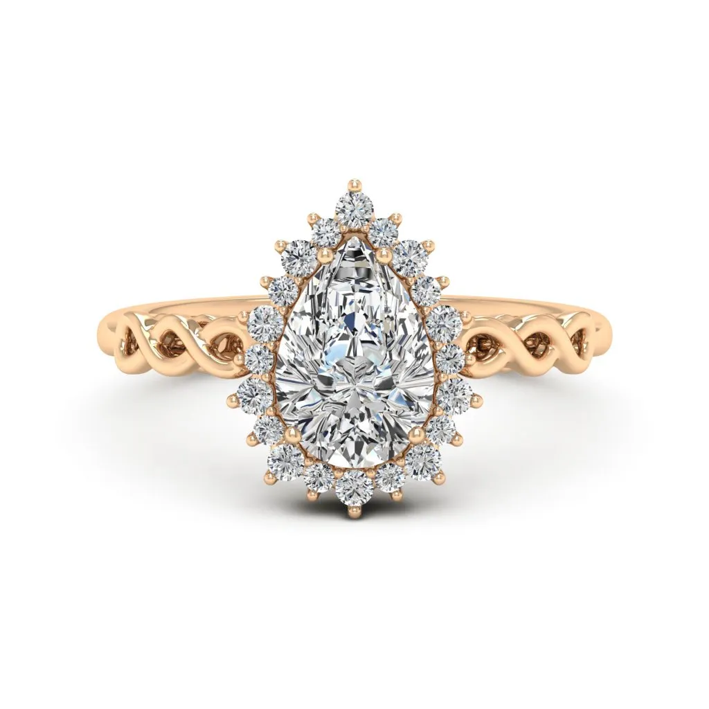 1.73 d.e.w cts Christie Moissanite Ring