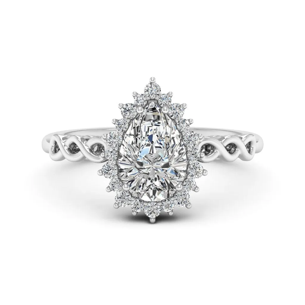 1.73 d.e.w cts Christie Moissanite Ring