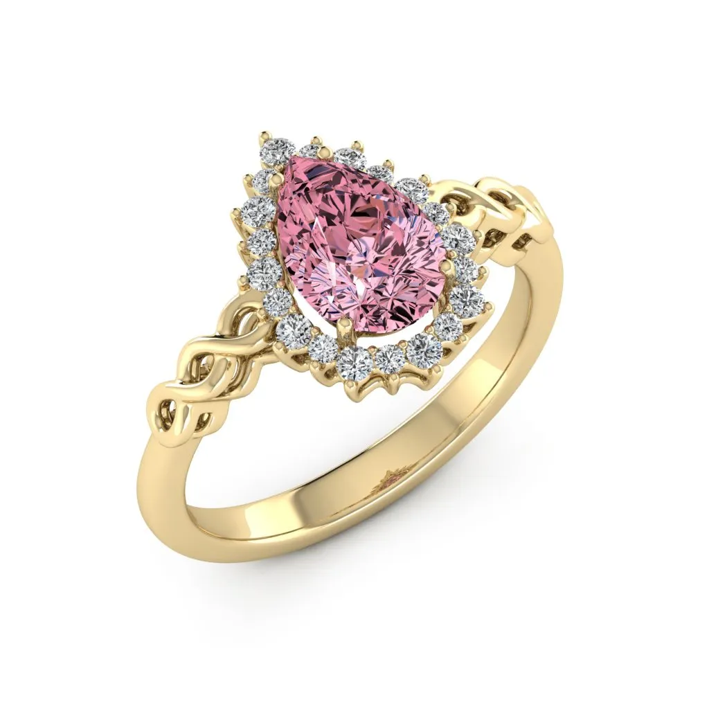 1.73 d.e.w cts Christie Moissanite Ring