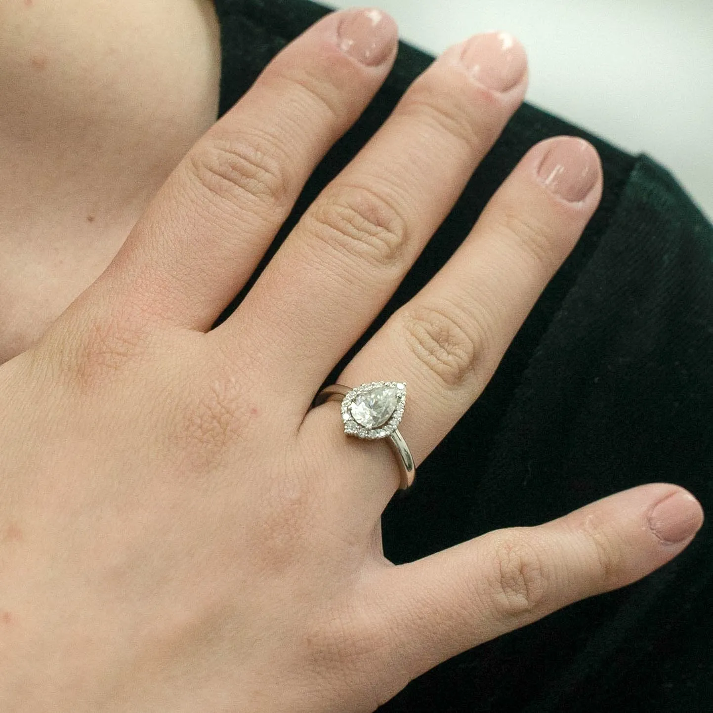 1.74 d.e.w cts Catherine Moissanite Ring