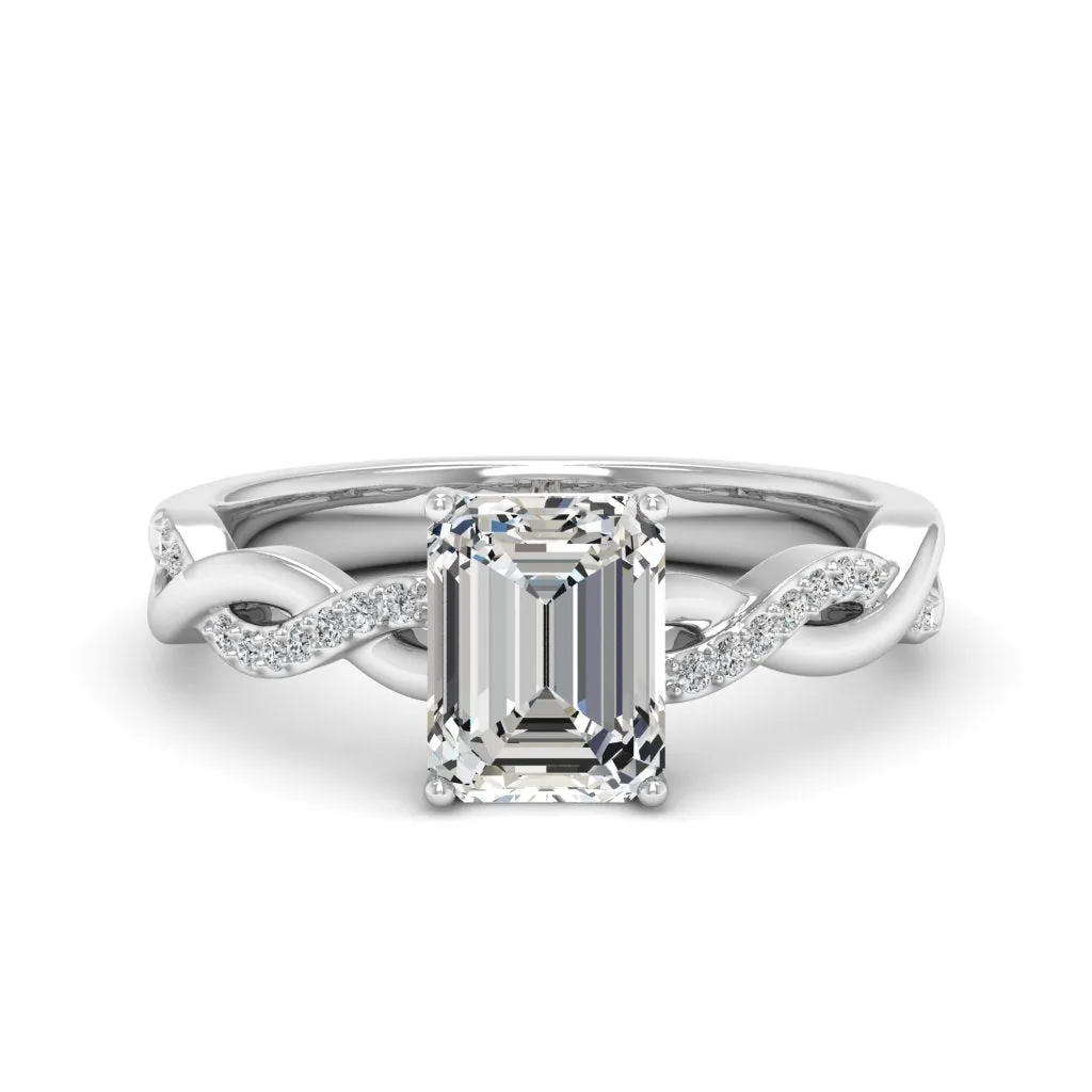 1.84 d.e.w cts Claudia Moissanite Ring