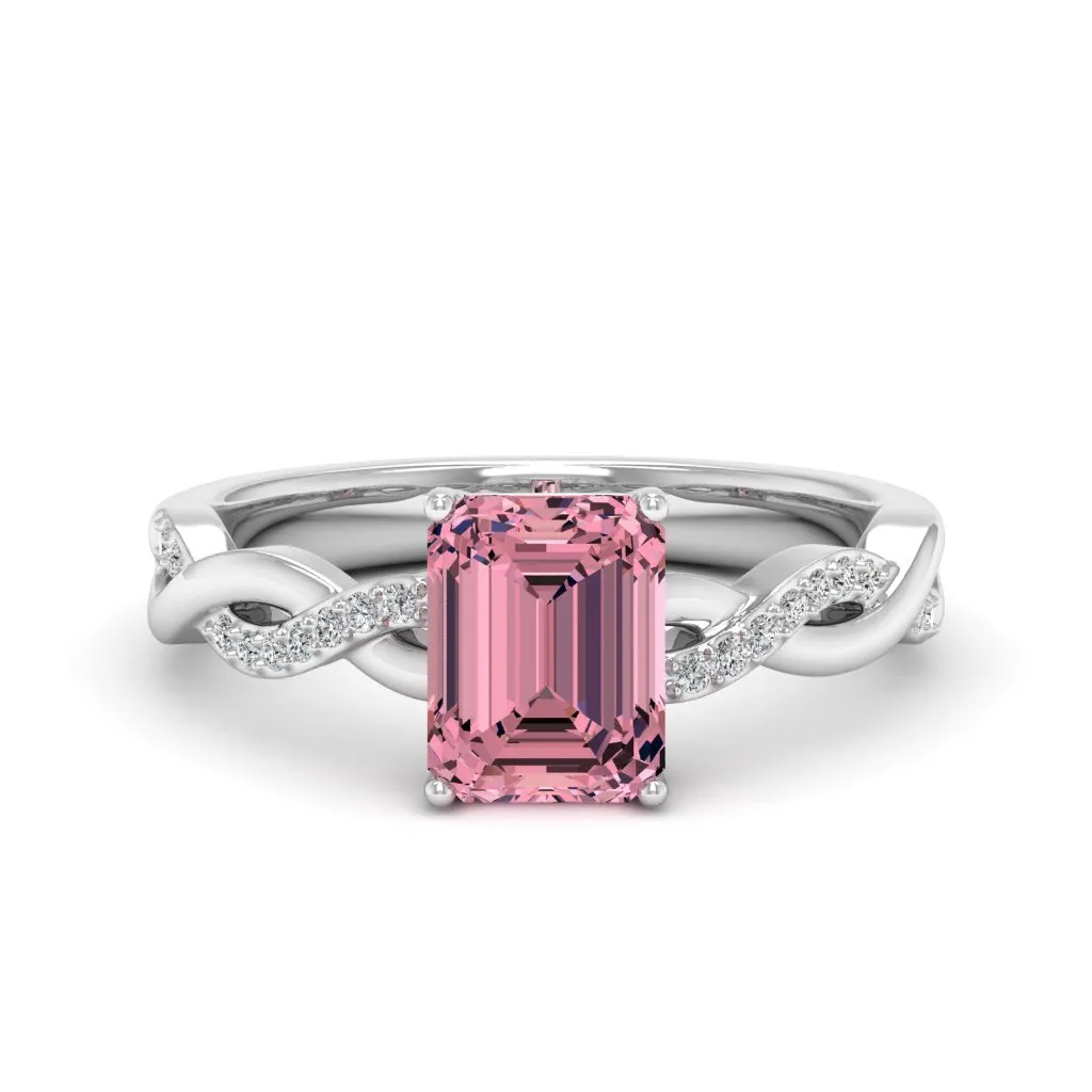 1.84 d.e.w cts Claudia Moissanite Ring
