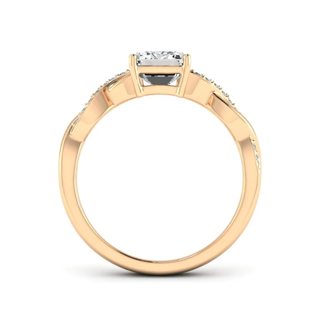 1.84 d.e.w cts Claudia Moissanite Ring