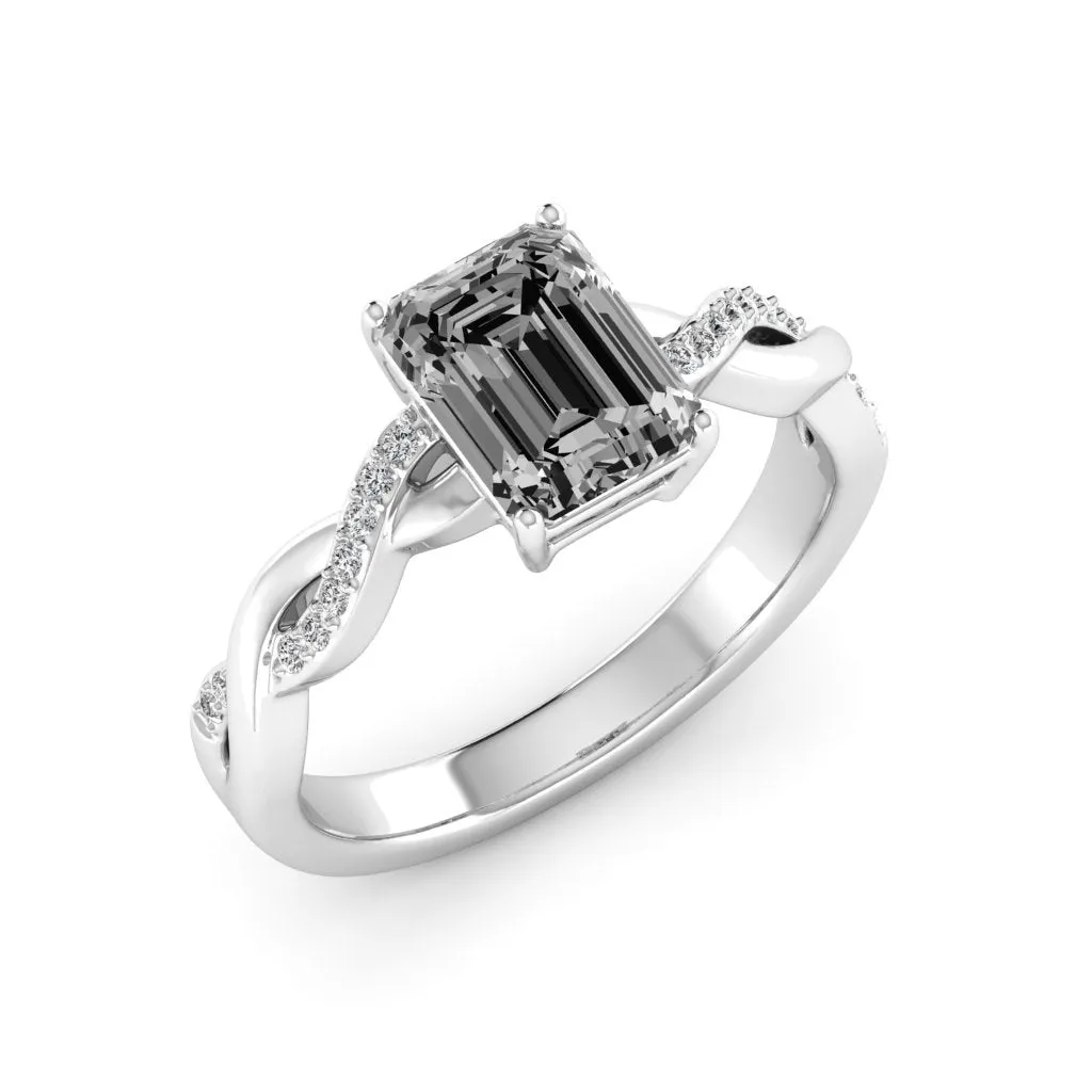 1.84 d.e.w cts Claudia Moissanite Ring