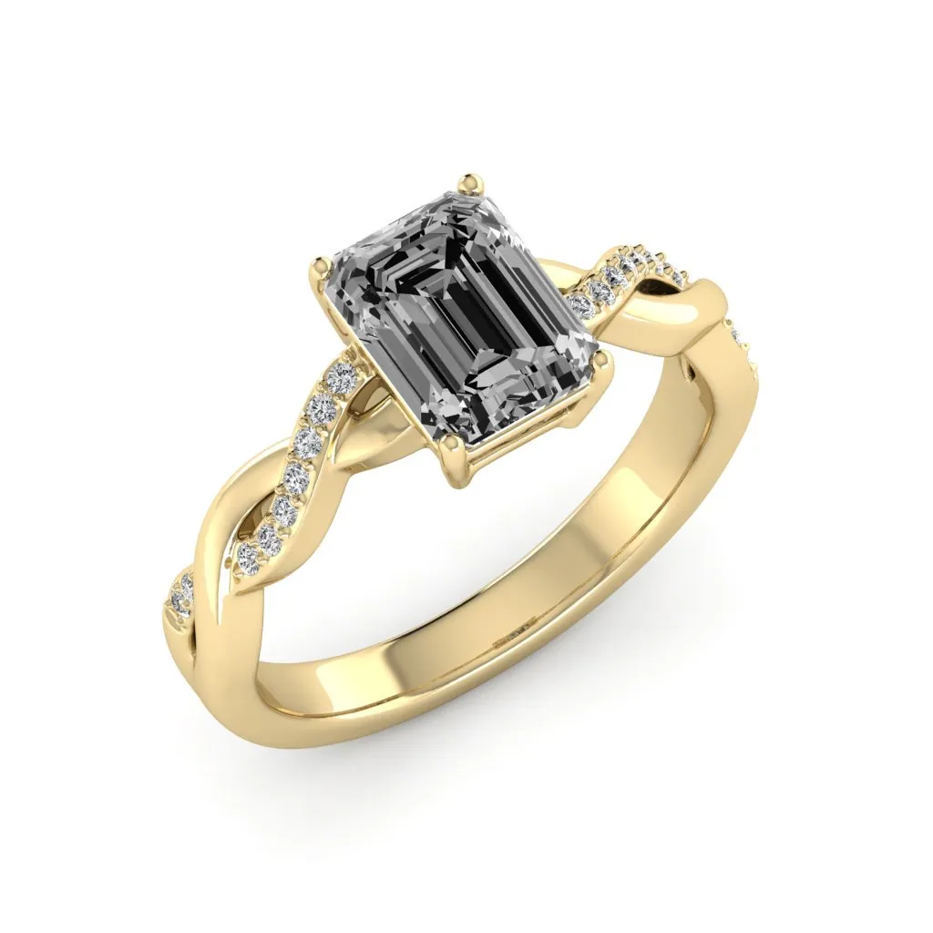 1.84 d.e.w cts Claudia Moissanite Ring