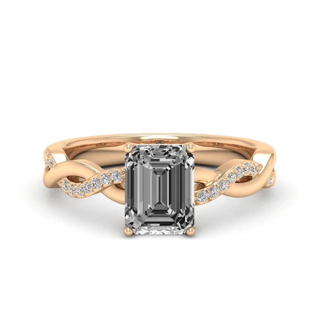 1.84 d.e.w cts Claudia Moissanite Ring