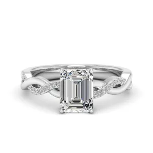 1.84 d.e.w cts Claudia Moissanite Ring