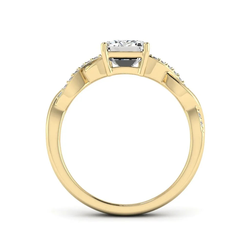 1.84 d.e.w cts Claudia Moissanite Ring