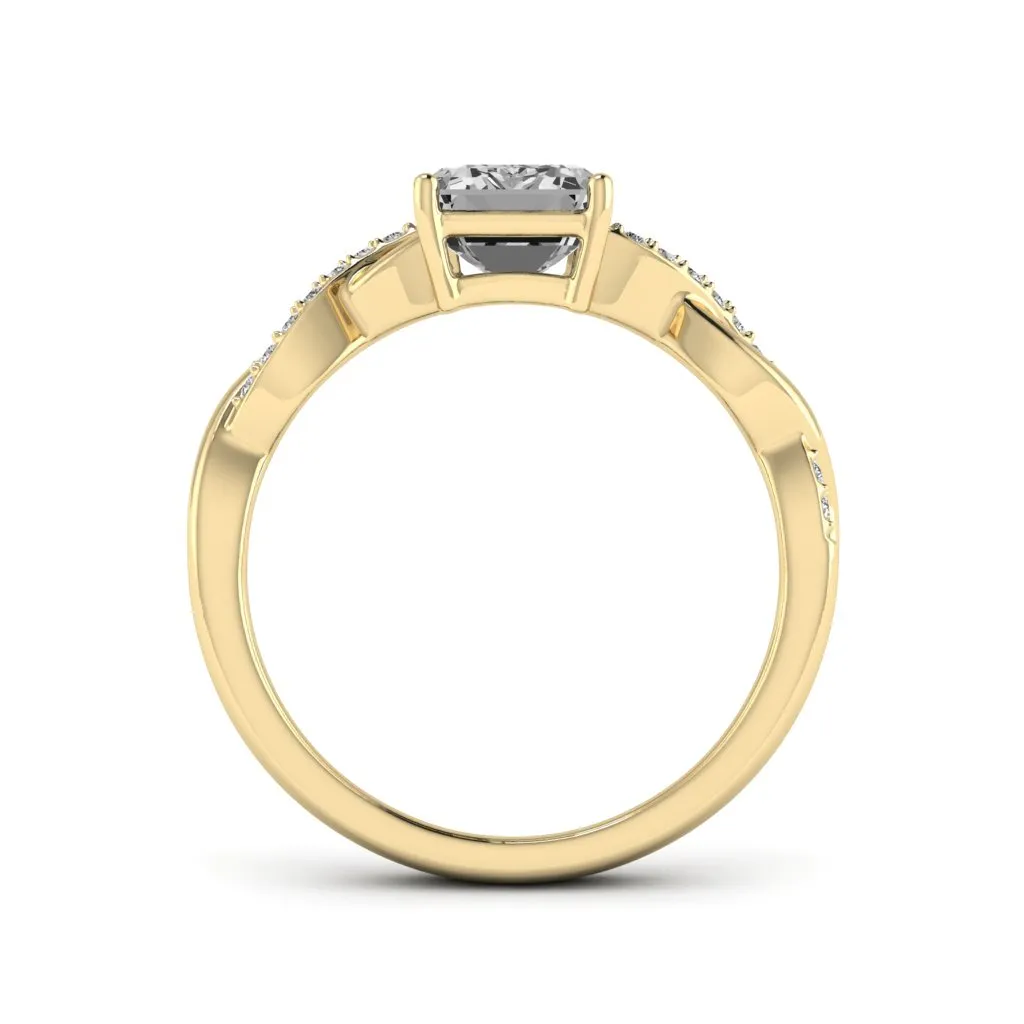 1.84 d.e.w cts Claudia Moissanite Ring
