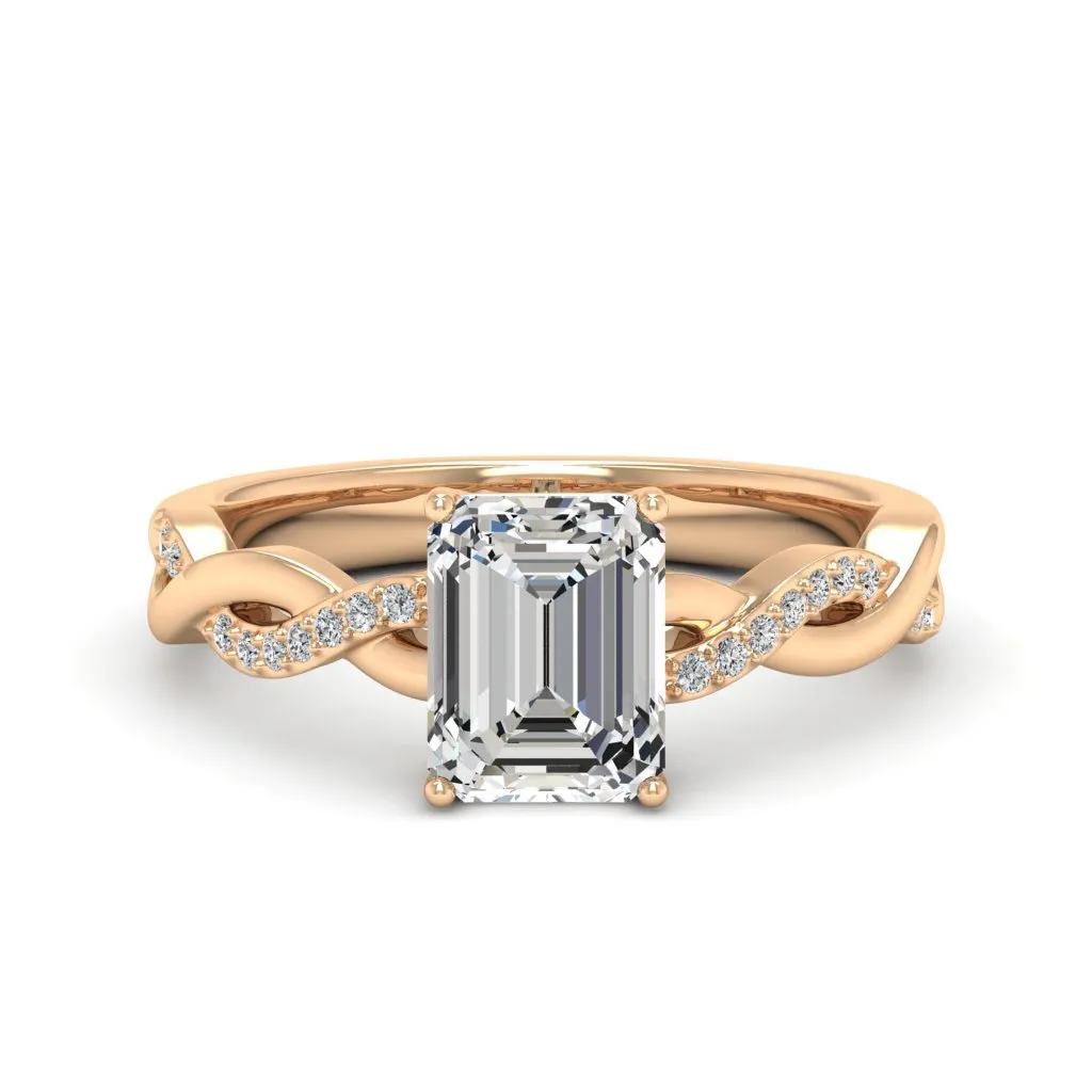 1.84 d.e.w cts Claudia Moissanite Ring