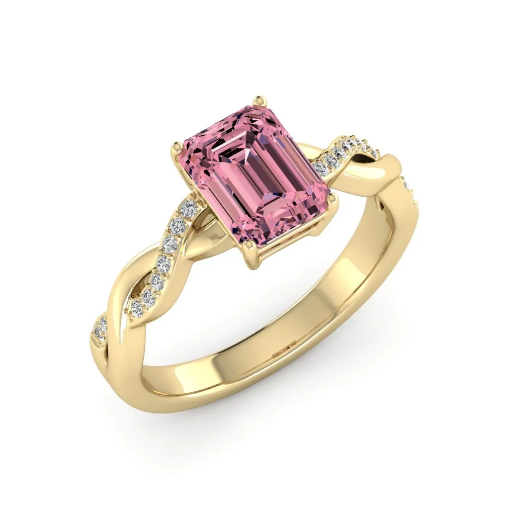 1.84 d.e.w cts Claudia Moissanite Ring