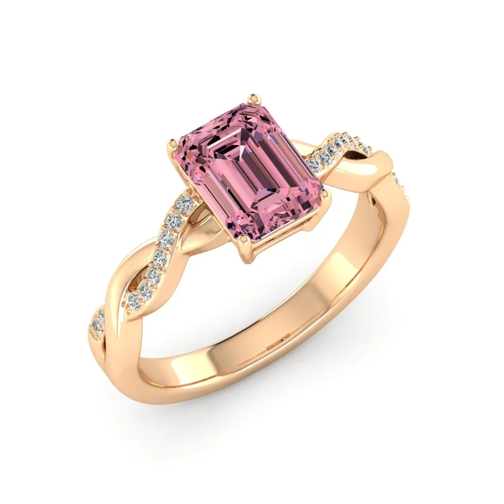 1.84 d.e.w cts Claudia Moissanite Ring