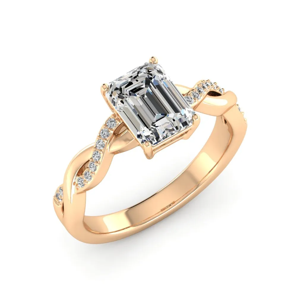 1.84 d.e.w cts Claudia Moissanite Ring