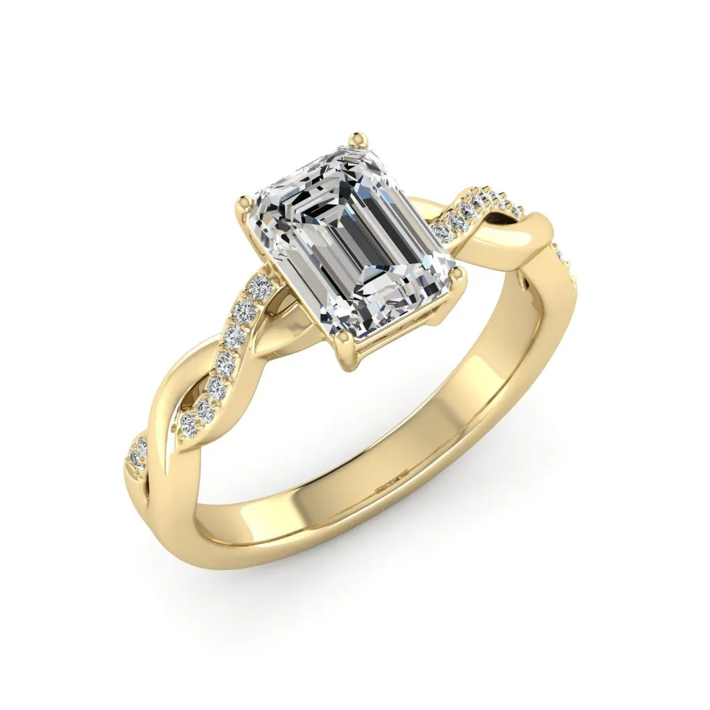 1.84 d.e.w cts Claudia Moissanite Ring