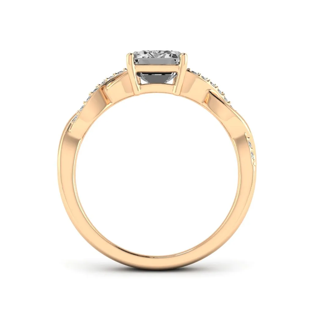 1.84 d.e.w cts Claudia Moissanite Ring