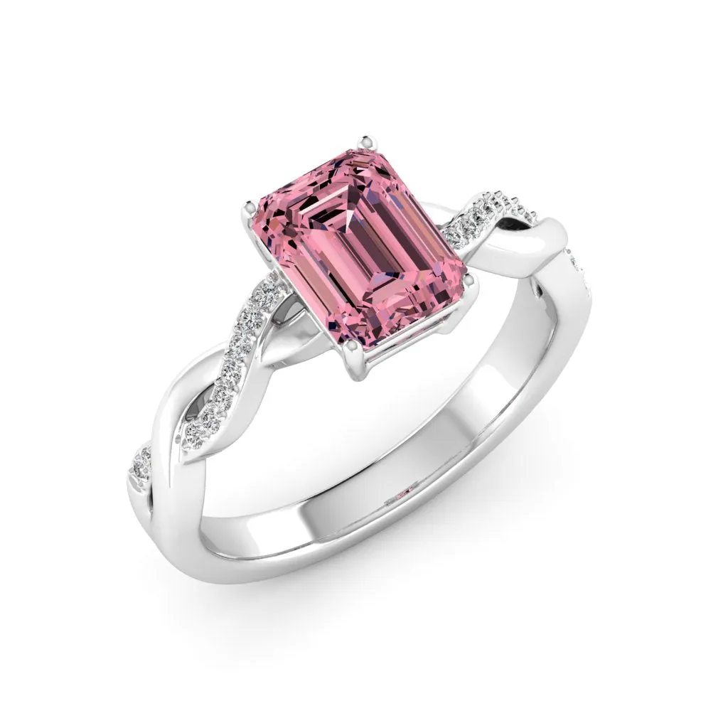 1.84 d.e.w cts Claudia Moissanite Ring