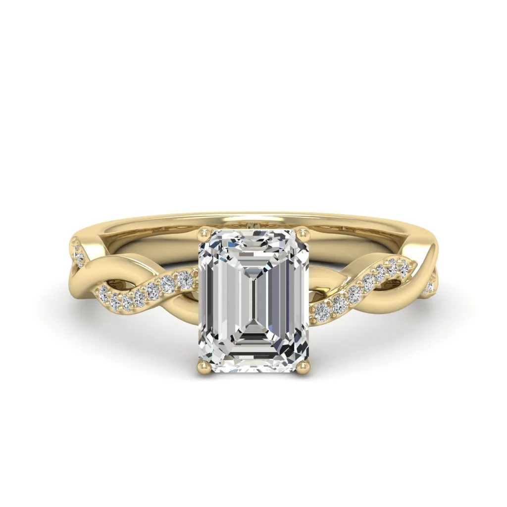 1.84 d.e.w cts Claudia Moissanite Ring