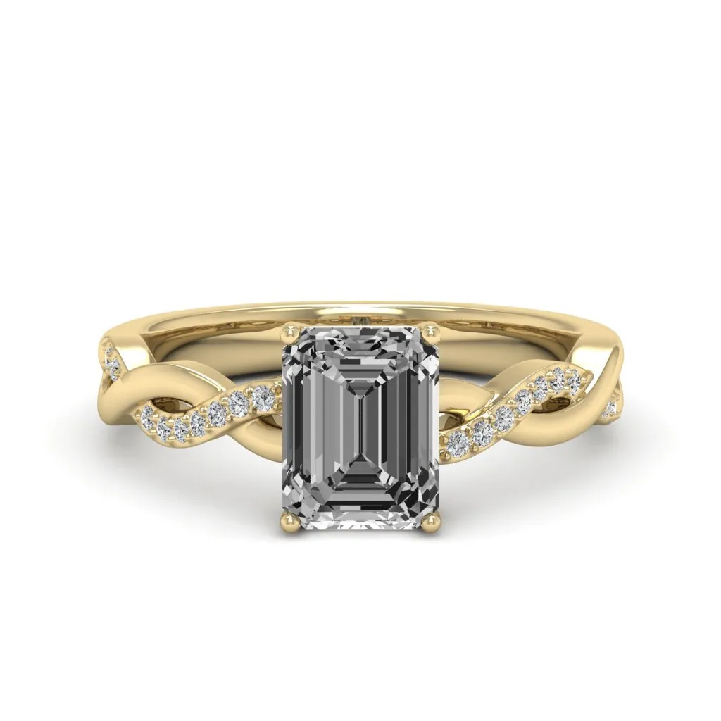 1.84 d.e.w cts Claudia Moissanite Ring