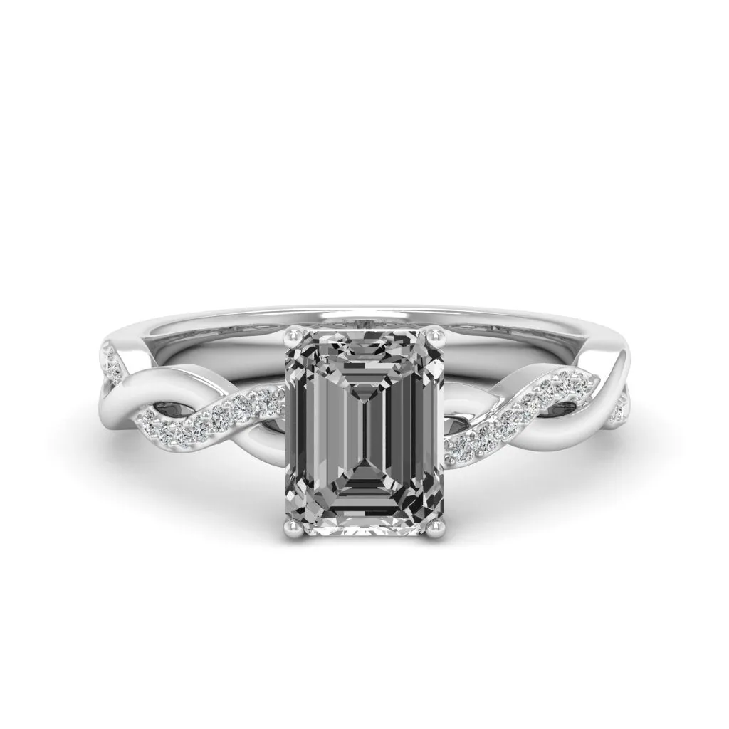 1.84 d.e.w cts Claudia Moissanite Ring