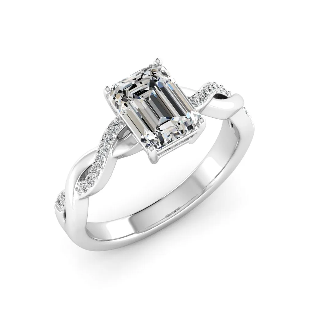 1.84 d.e.w cts Claudia Moissanite Ring