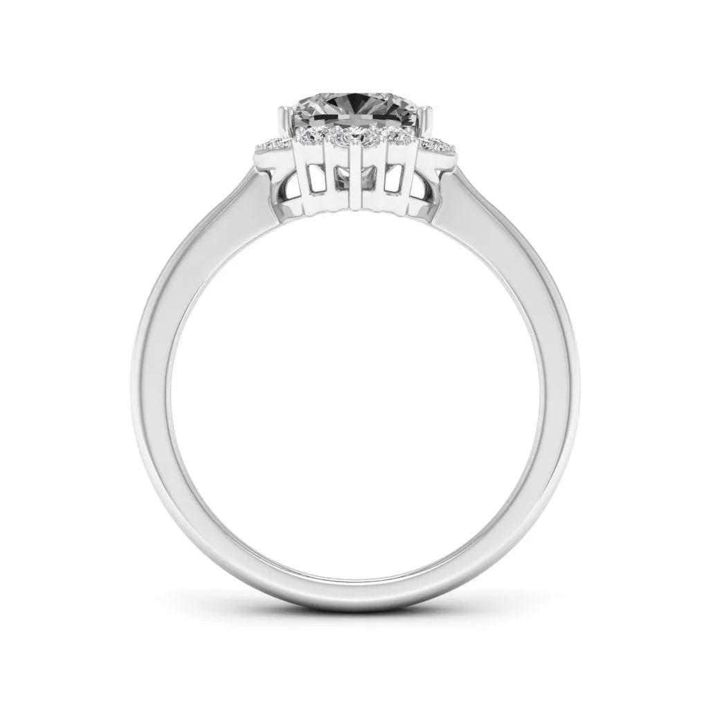 1.89 d.e.w cts Catherine Moissanite Ring