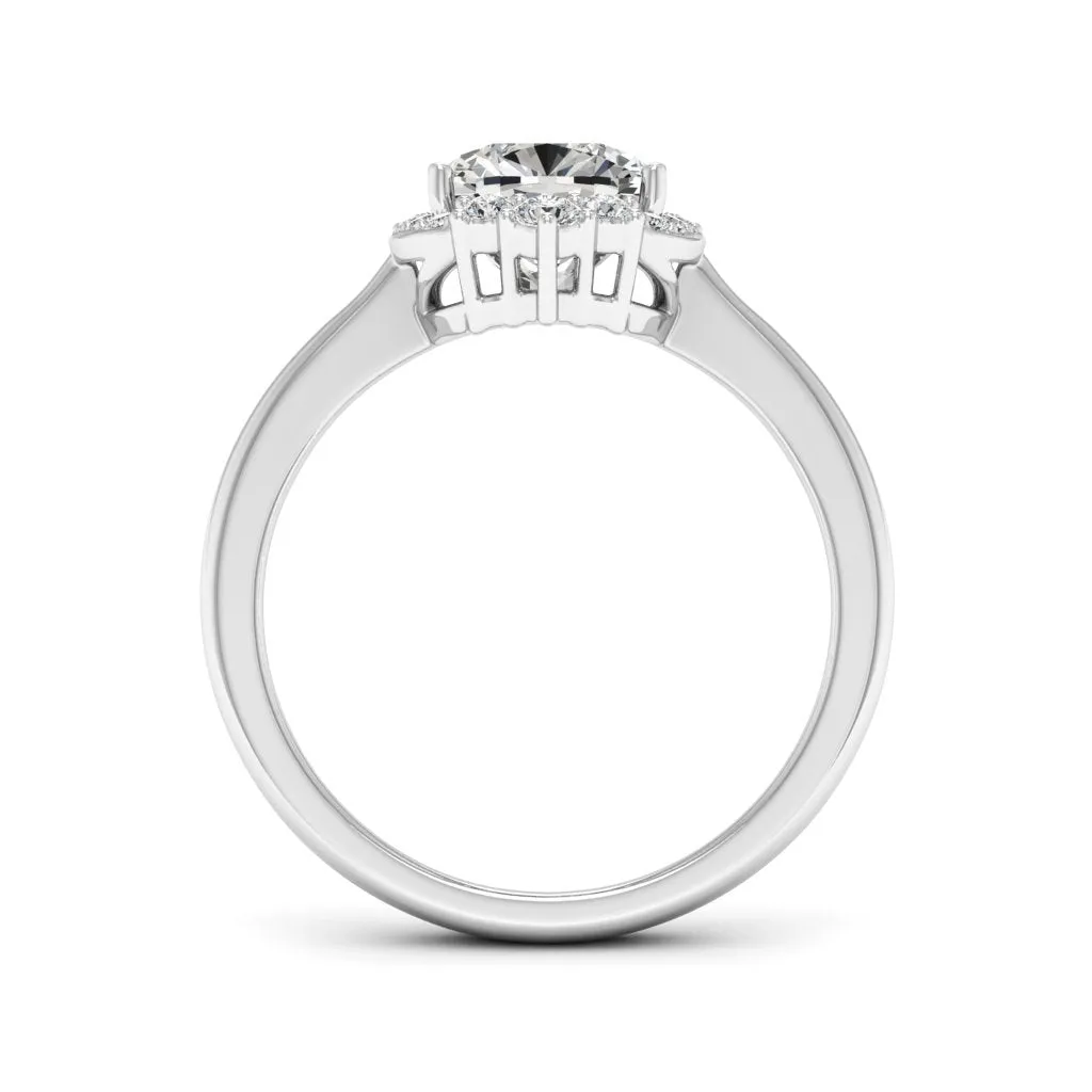 1.89 d.e.w cts Catherine Moissanite Ring