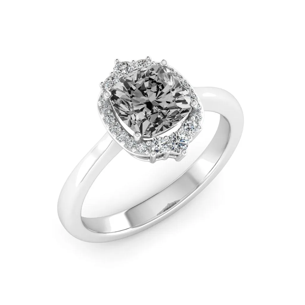 1.89 d.e.w cts Catherine Moissanite Ring