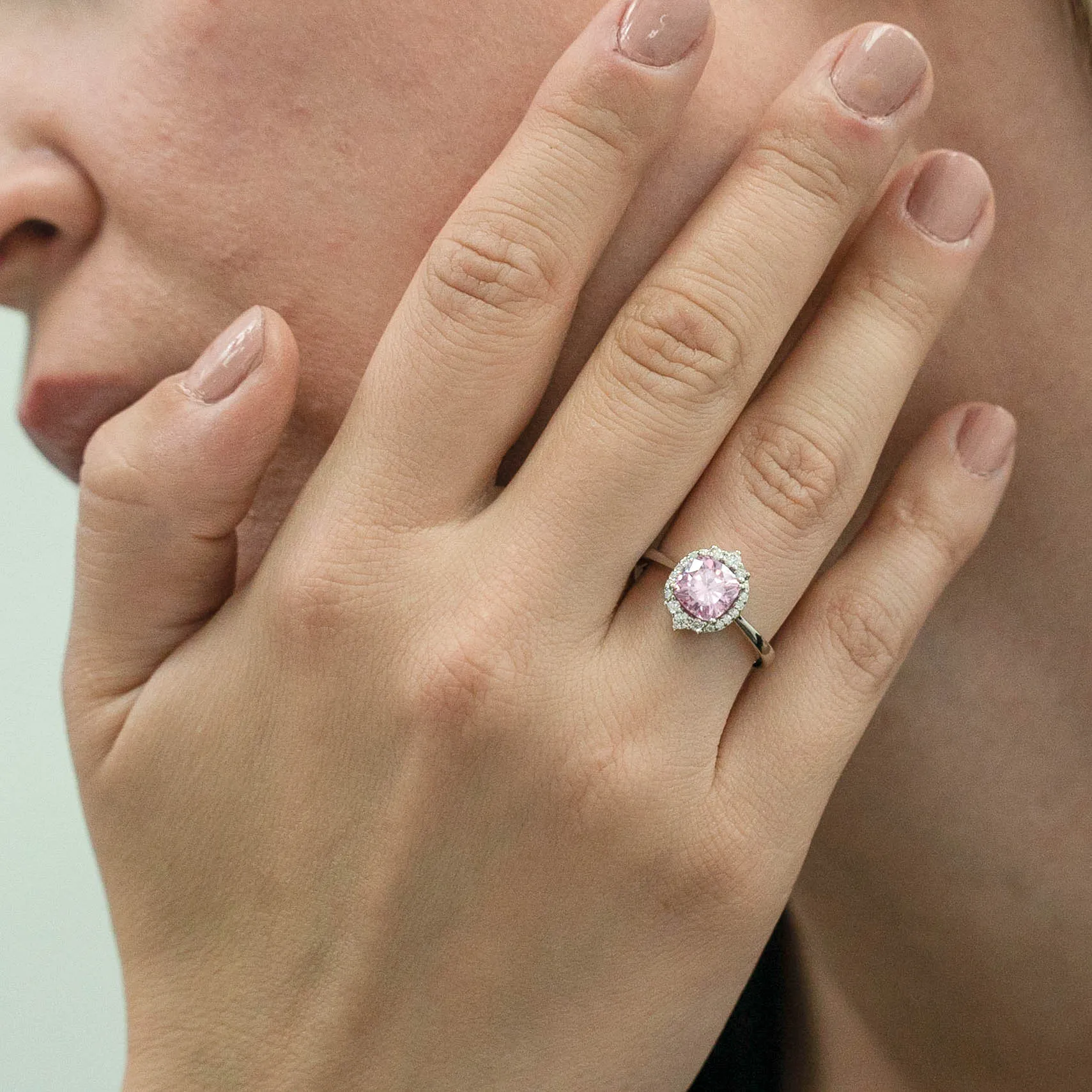 1.89 d.e.w cts Catherine Moissanite Ring
