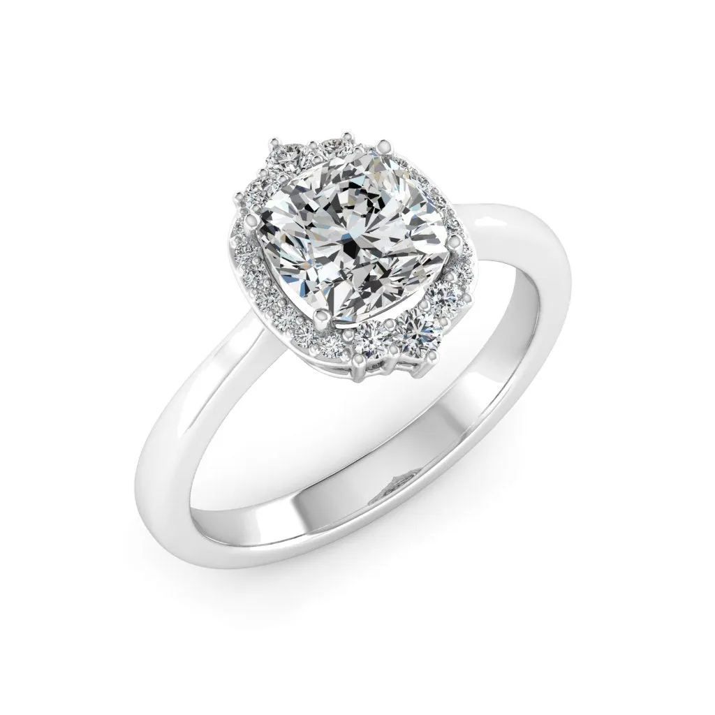 1.89 d.e.w cts Catherine Moissanite Ring