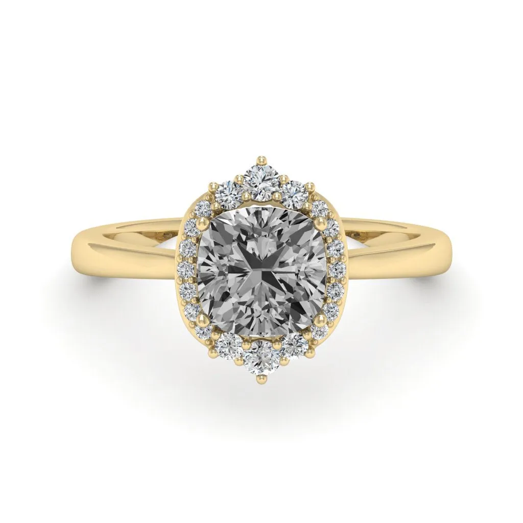 1.89 d.e.w cts Catherine Moissanite Ring