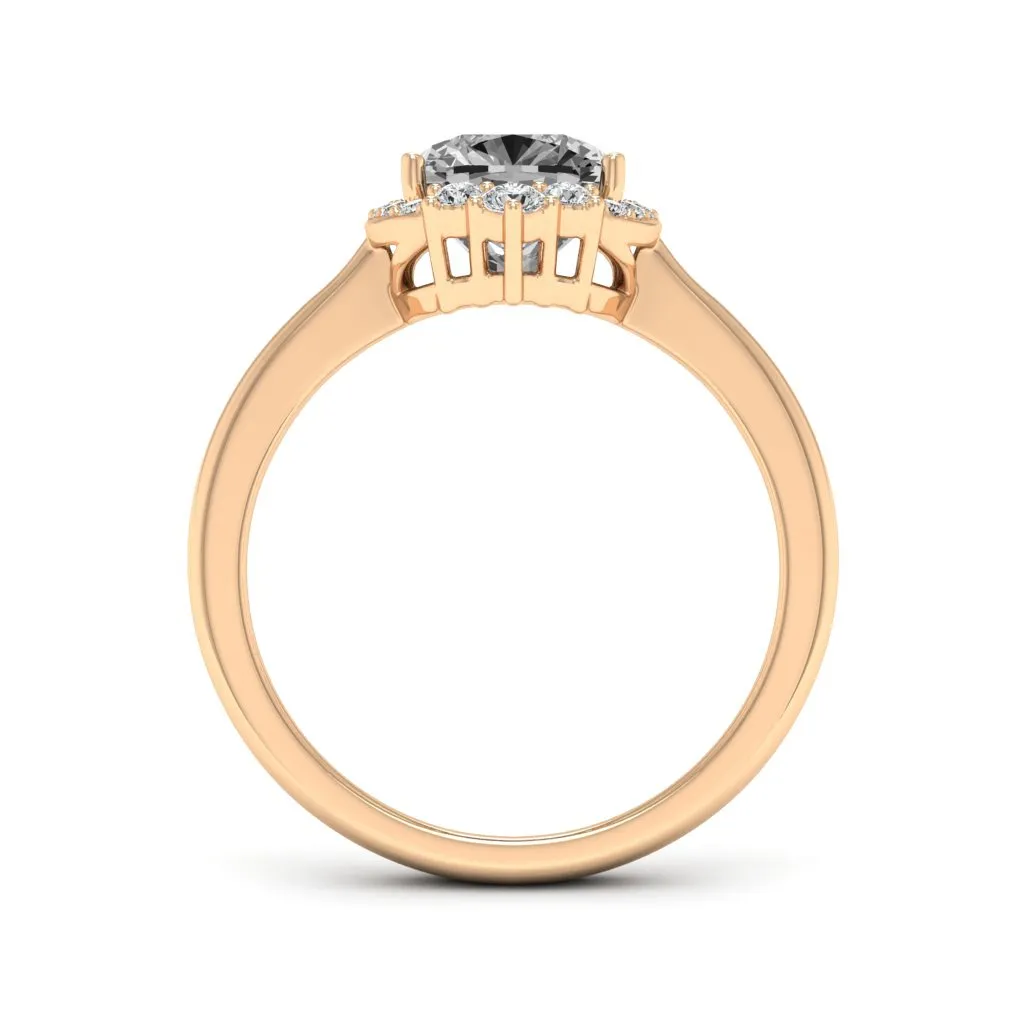 1.89 d.e.w cts Catherine Moissanite Ring