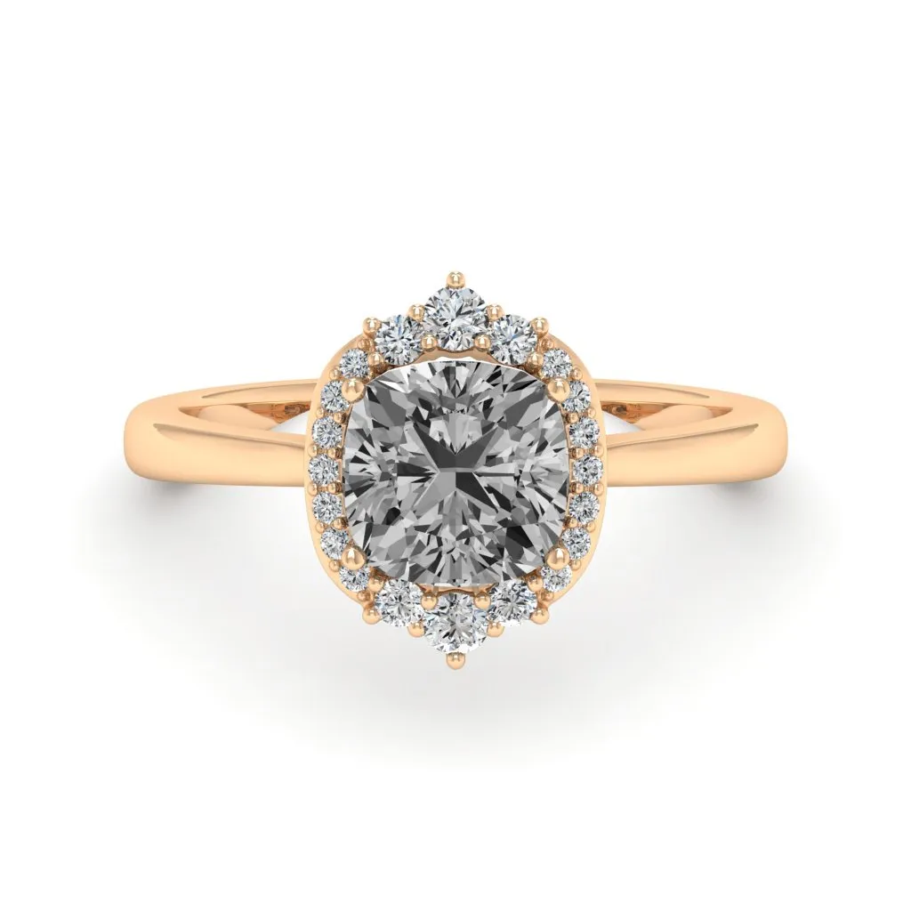 1.89 d.e.w cts Catherine Moissanite Ring