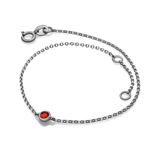 18k Gold January Birthstone Garnet Bracelet