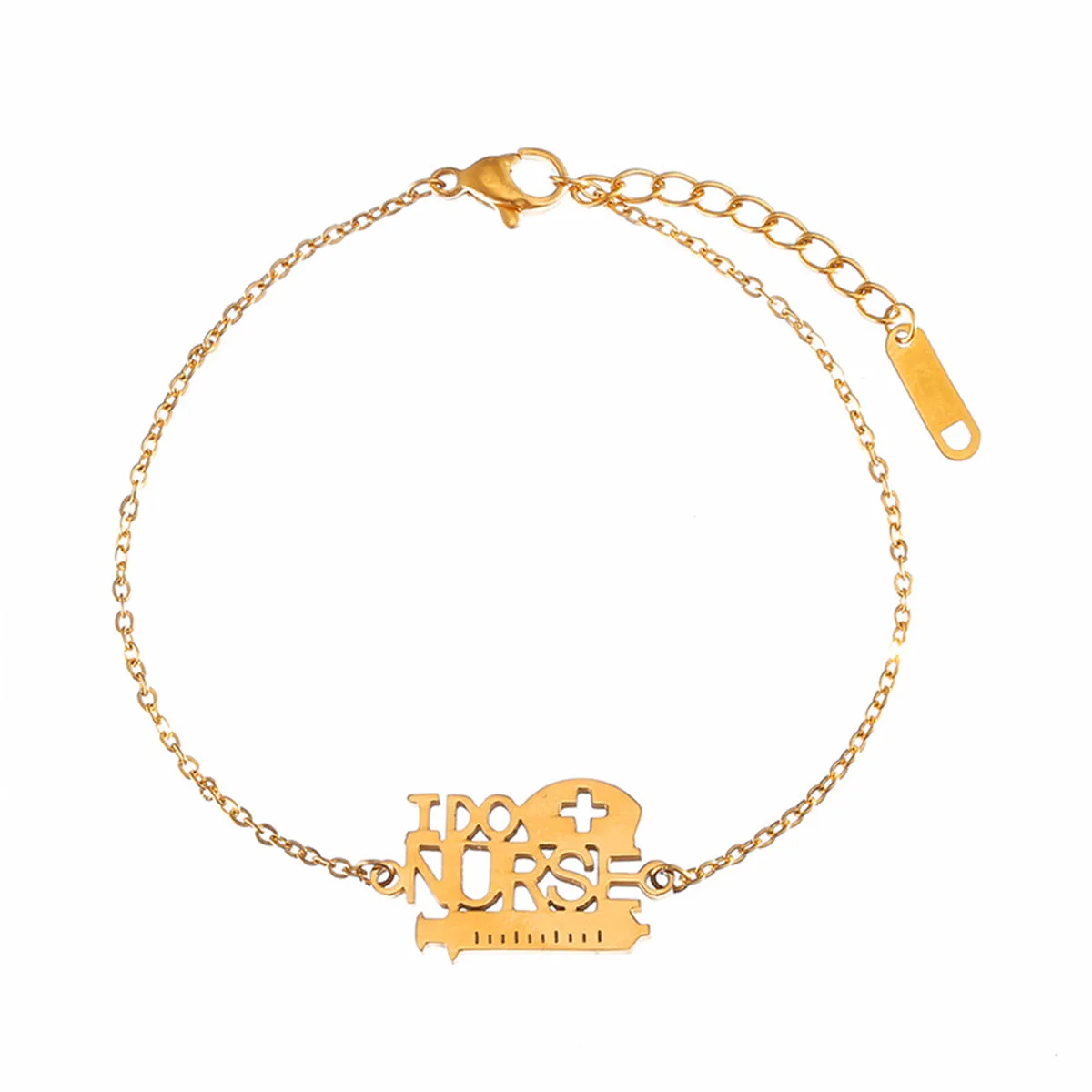18K Gold-Plated 'I Do Nurse' Charm Bracelet