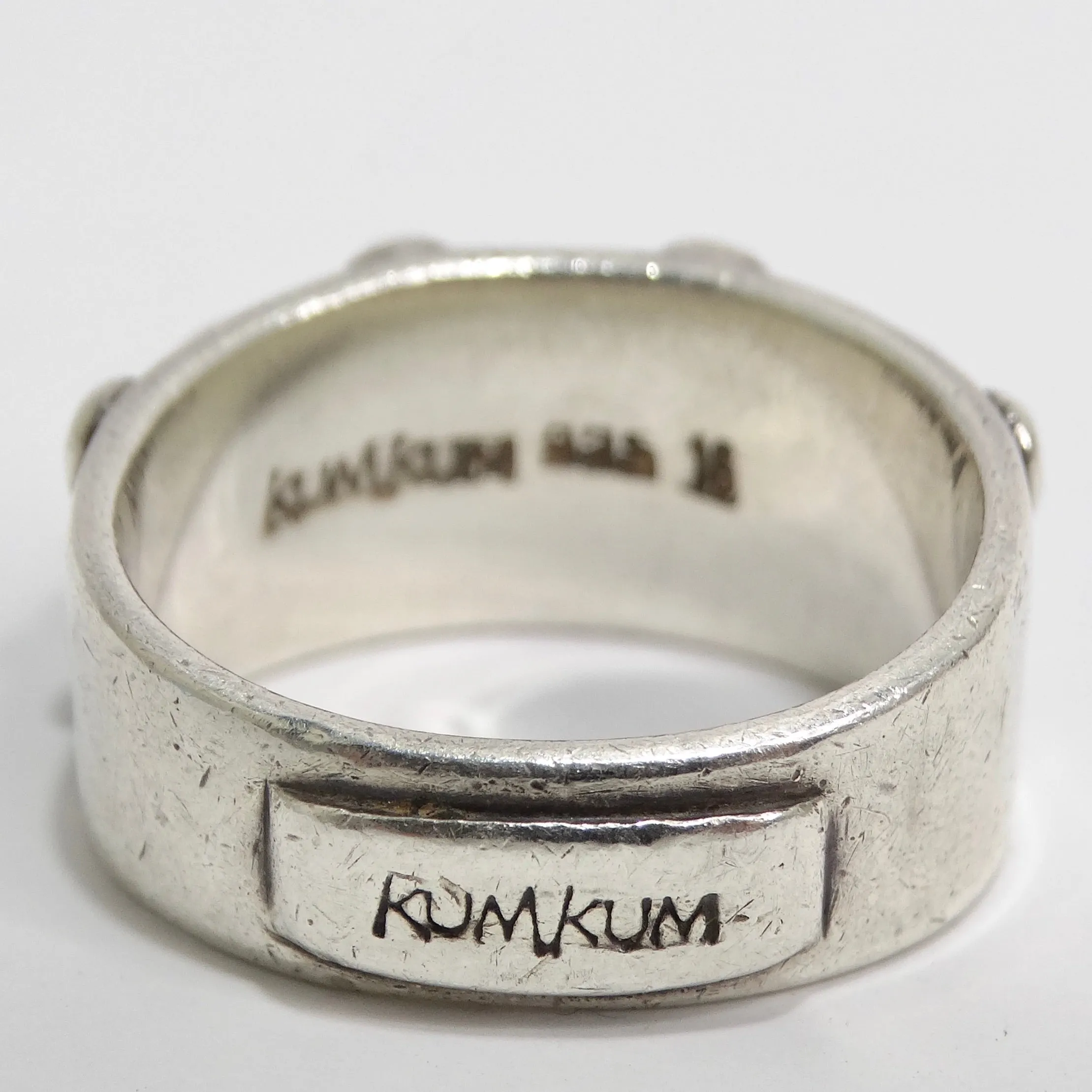 1970 Pure Silver Synthetic Diamond Ring