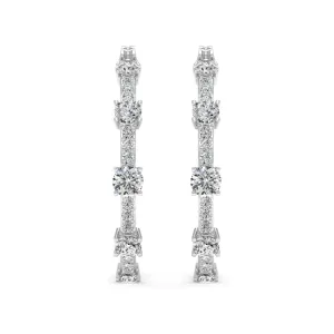 1.98 d.e.w cts Solstice Moissanite Hoop Earrings