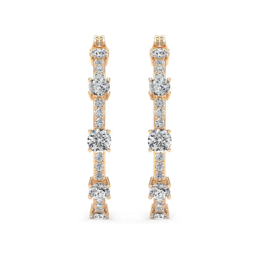 1.98 d.e.w cts Solstice Moissanite Hoop Earrings