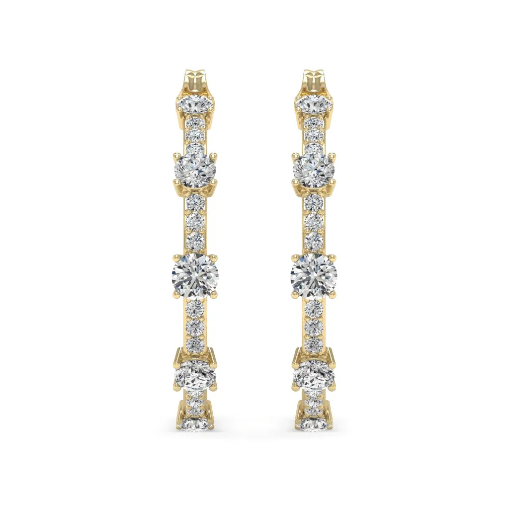 1.98 d.e.w cts Solstice Moissanite Hoop Earrings