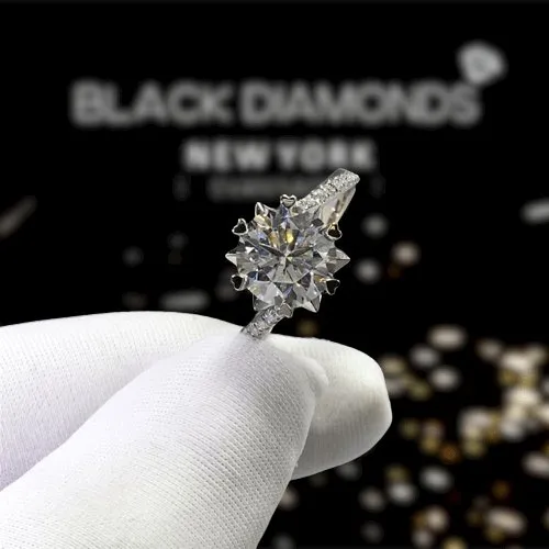 2.0 Ct Round Cut D Color Diamond Snowflake Engagement Ring