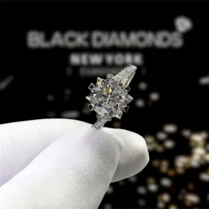 2.0 Ct Round Cut D Color Diamond Snowflake Engagement Ring