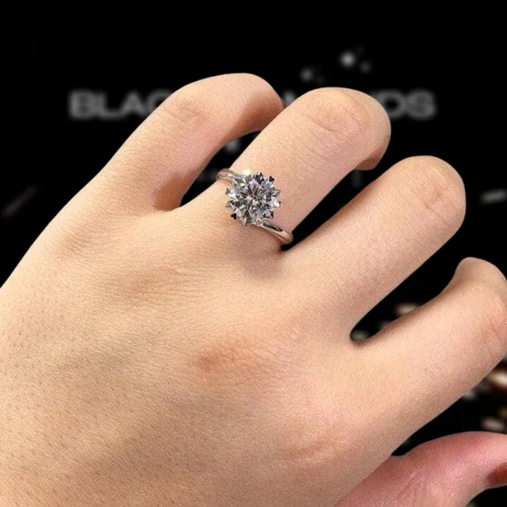 2.0 Ct Round Cut Diamond Snowflake Engagement Ring