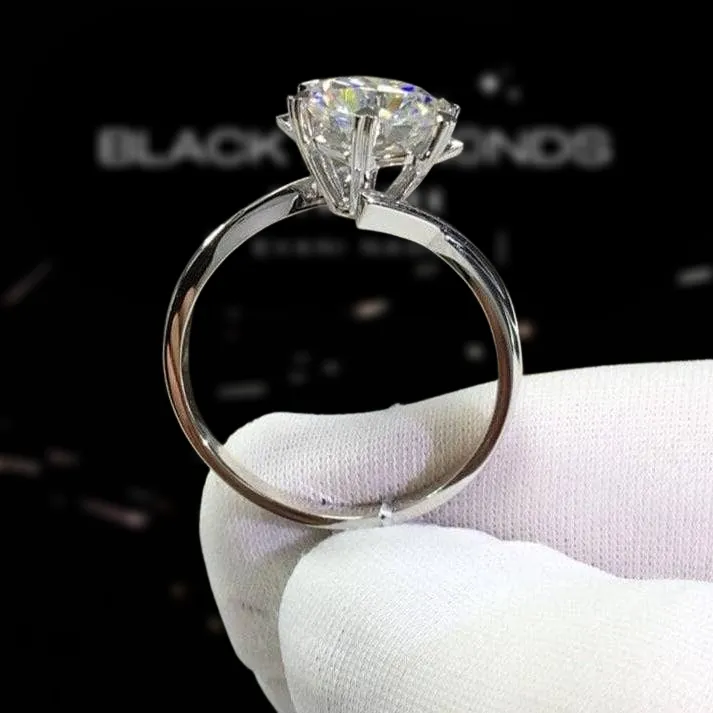 2.0 Ct Round Cut Diamond Snowflake Engagement Ring