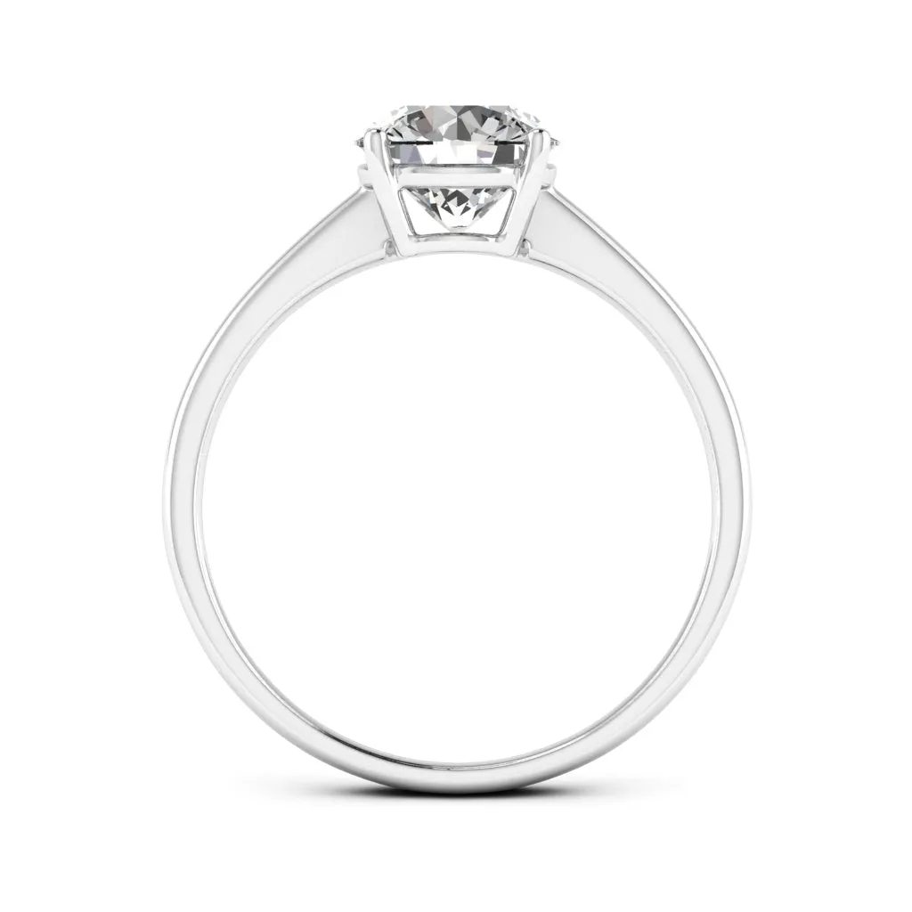 2.00 CTS DEW 8mm Round Moissanite Engagement Ring