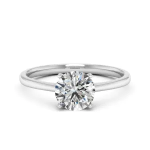2.00 CTS DEW 8mm Round Moissanite Engagement Ring