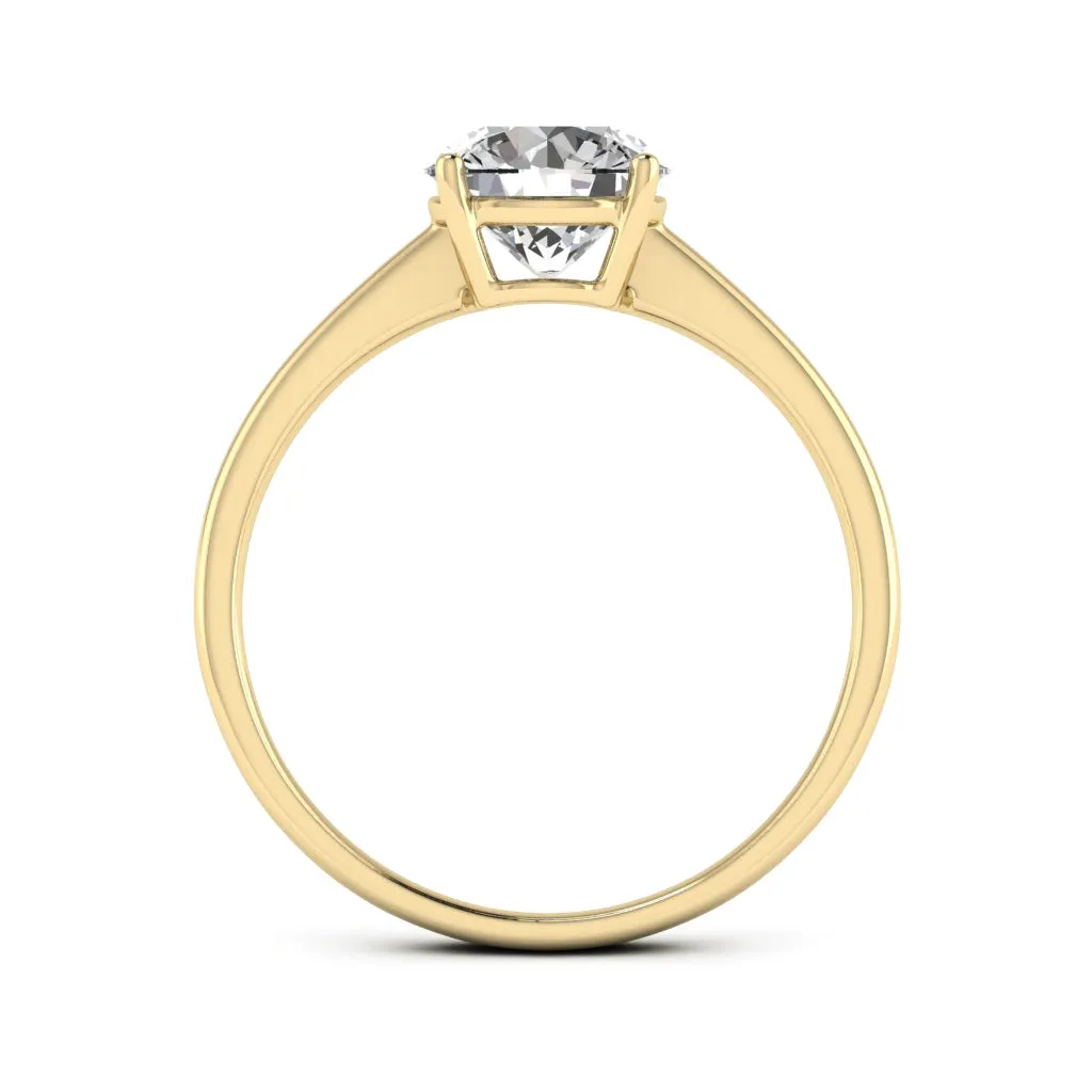 2.00 CTS DEW 8mm Round Moissanite Engagement Ring