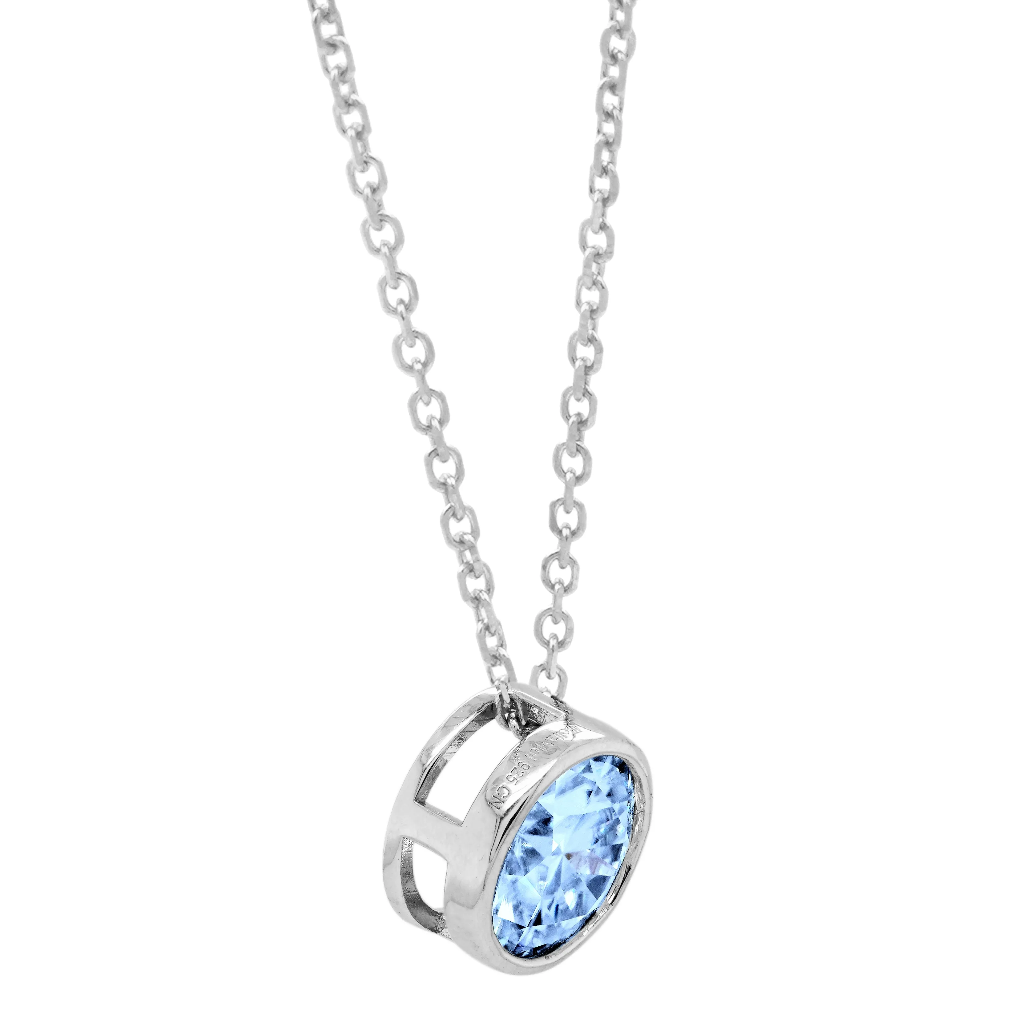 2.00 CTS DEW Moissanite Bezel Solitaire Necklace