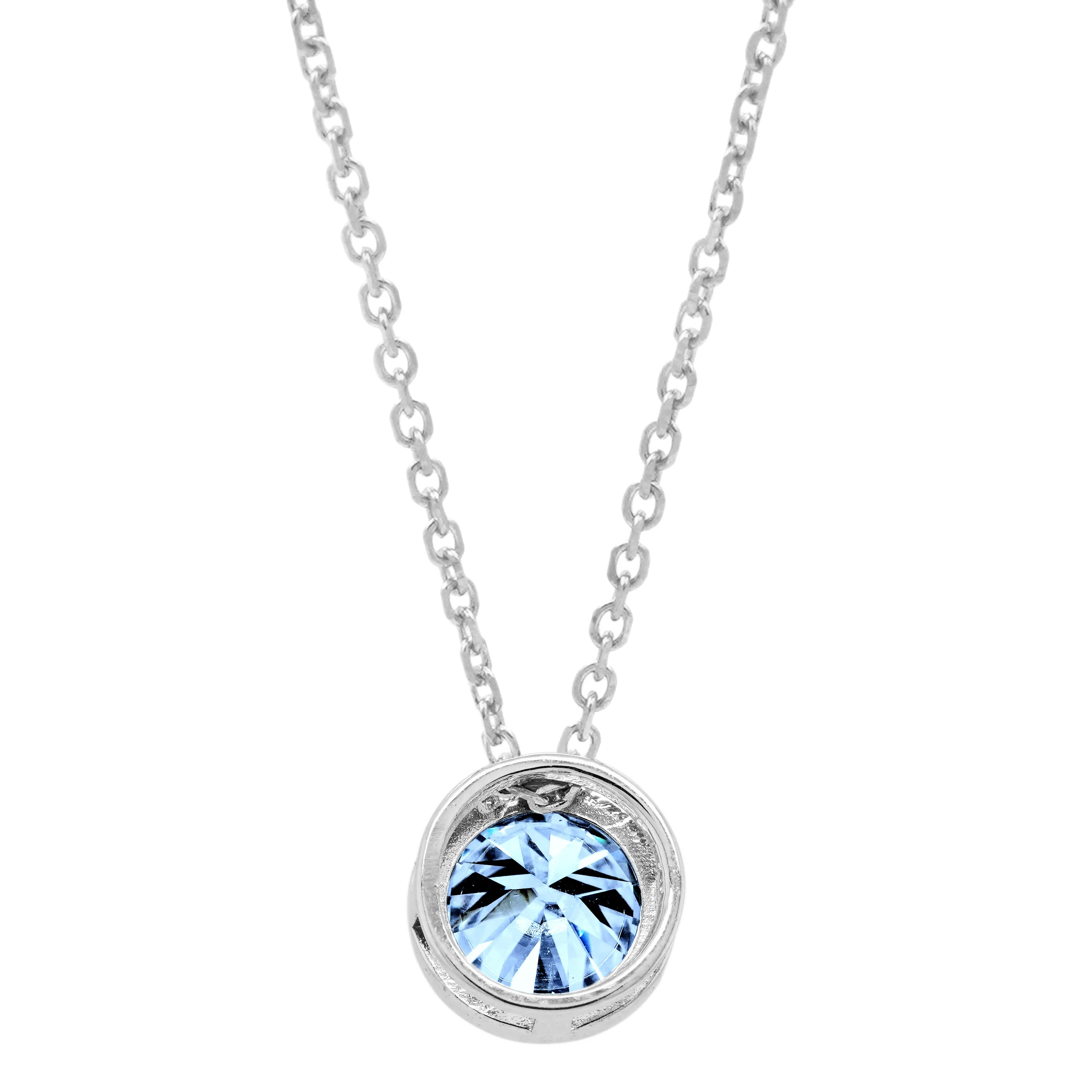 2.00 CTS DEW Moissanite Bezel Solitaire Necklace