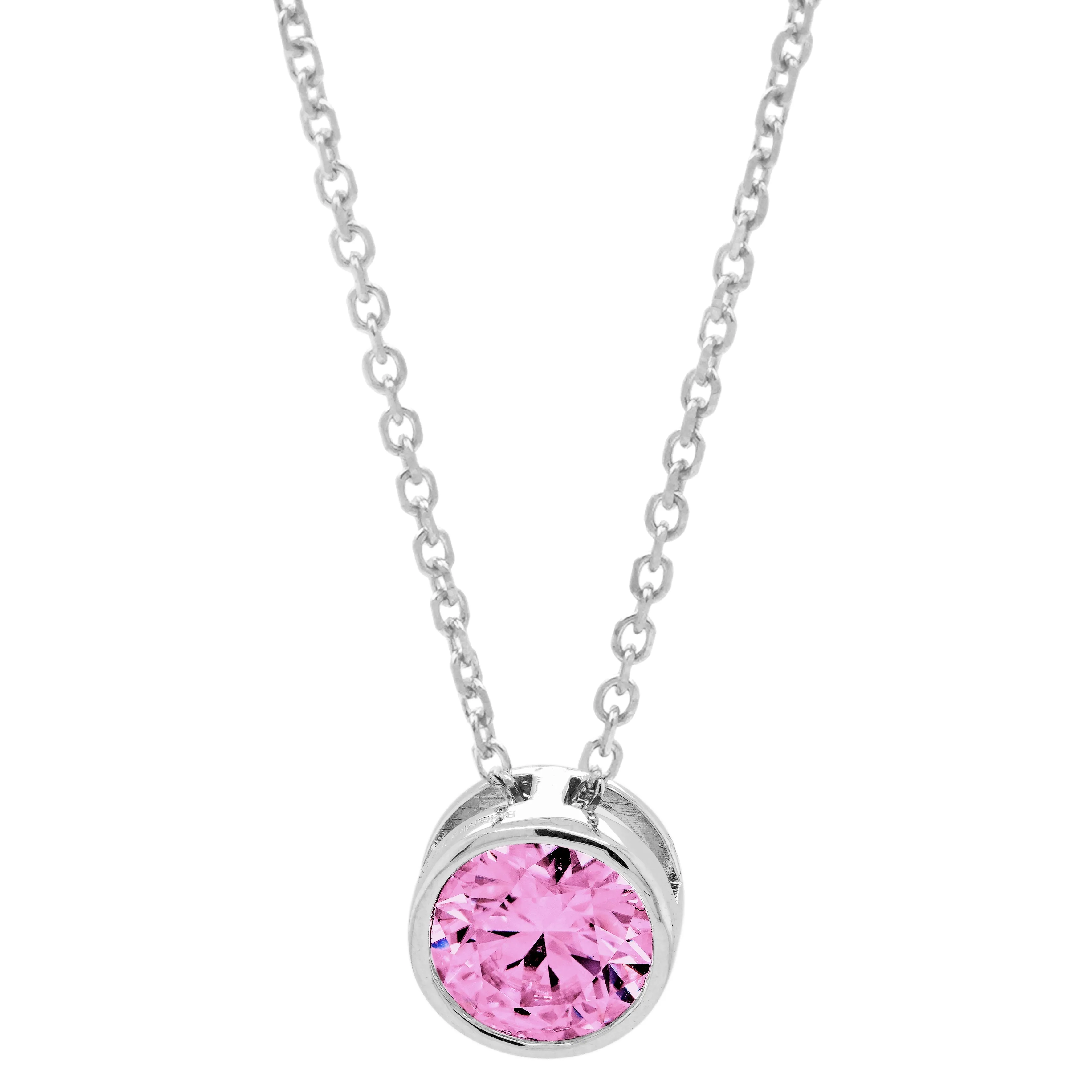 2.00 CTS DEW Moissanite Bezel Solitaire Necklace