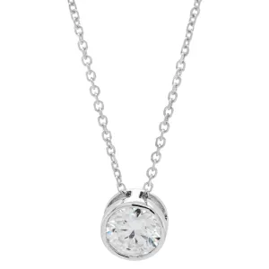 2.00 CTS DEW Moissanite Bezel Solitaire Necklace